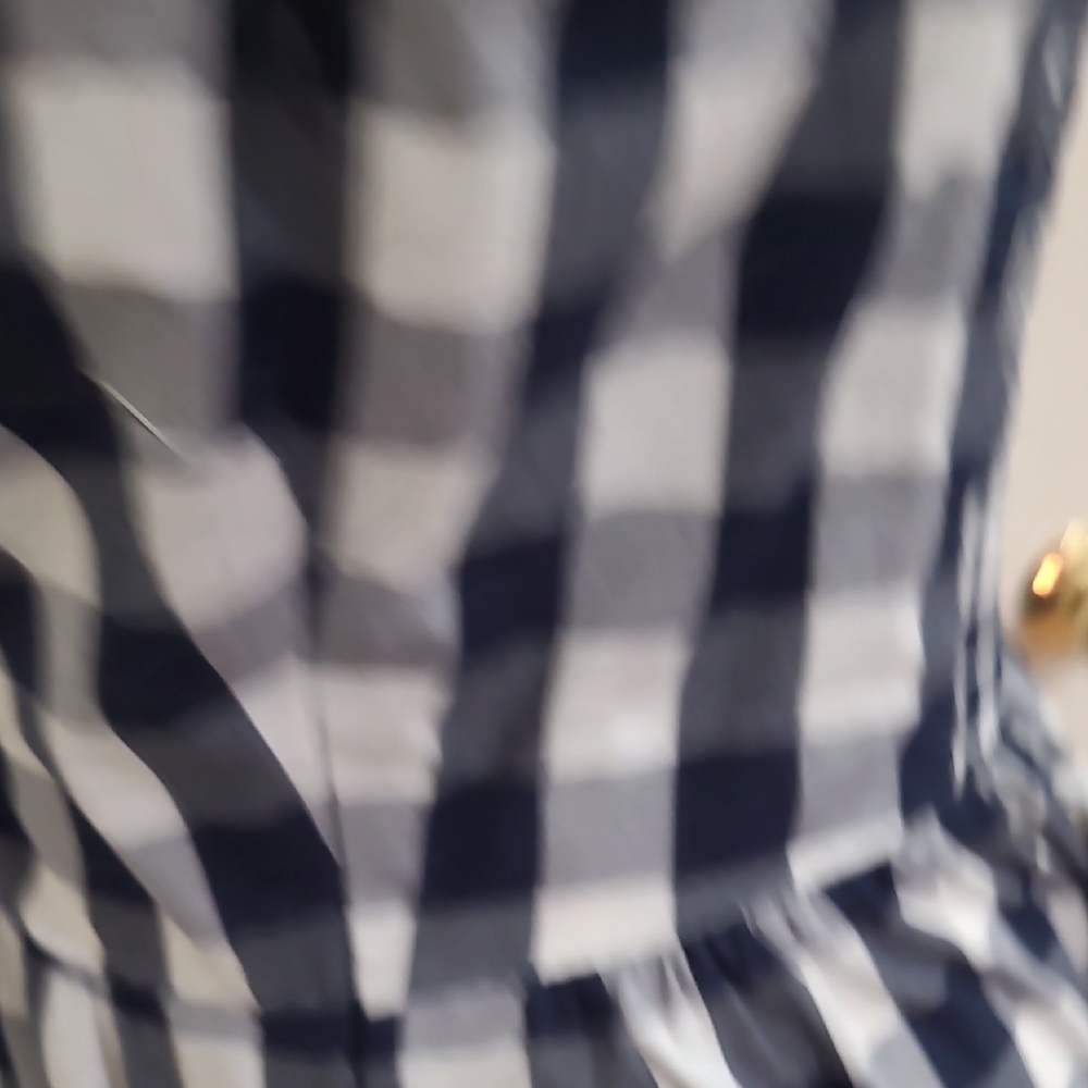 J. Crew Navy and White Gingham Maxi Dress - Picture 5 of 9